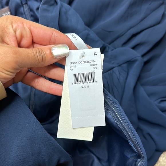 Jenny Yoo Collection Strapless Gown Navy Size 10 NWT - Picture 4 of 8